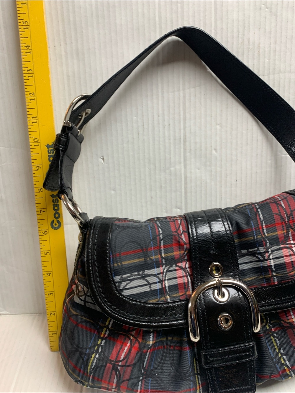 Coach Vintage Y2K Soho Flap Shoulder Bag Tartan Plaid F15485 - Picture 13 of 13